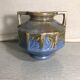 Ancient ART DECO Ceramics Blue Beige Vase Anses 30 Vintage