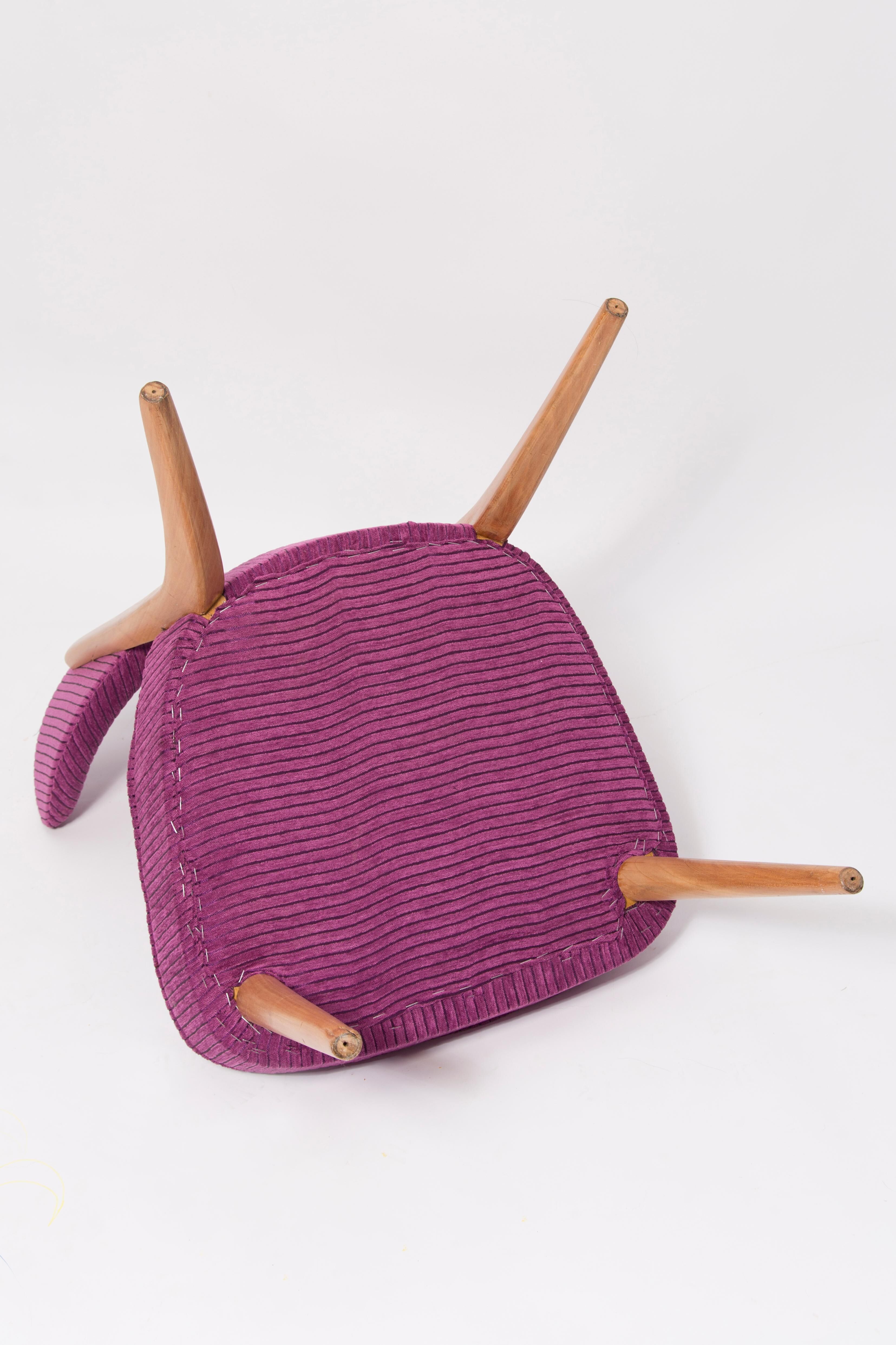 Mid-Century Purple Velvet Club Chair, Europe, 1960s