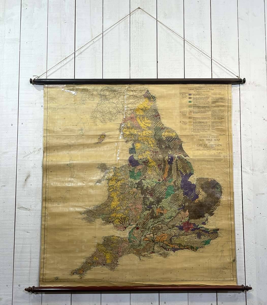 English map from the 1950s