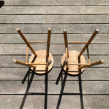 Pair of vintage wooden stools