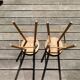 Pair of vintage wooden stools