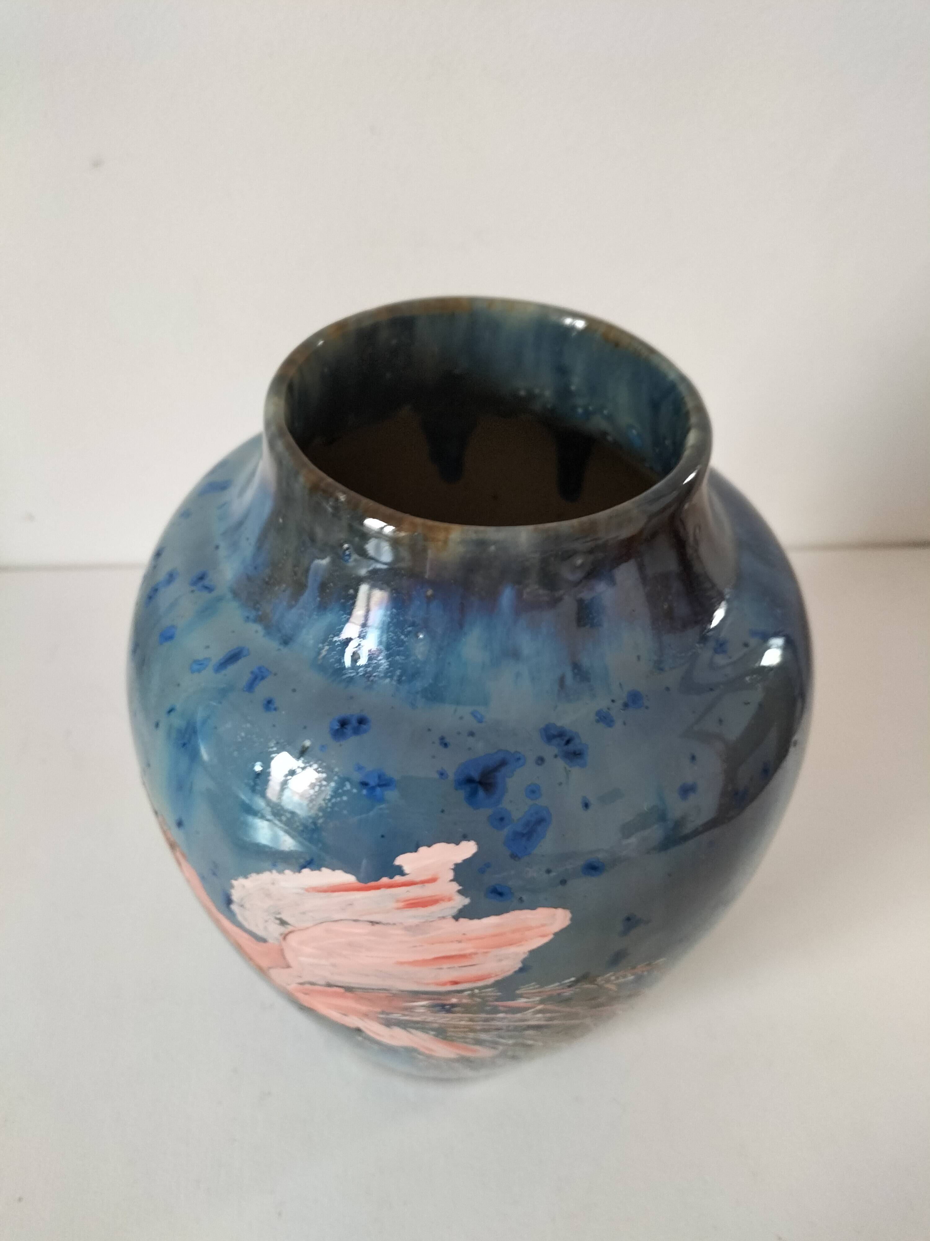 Pierrefonds Heraldic Faiencerie Vase