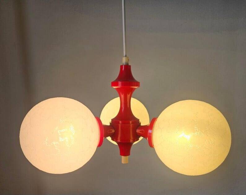 Rare Midcentury Chandelier or Pendant Sputnik, Richard Essig, Germany, 1970s