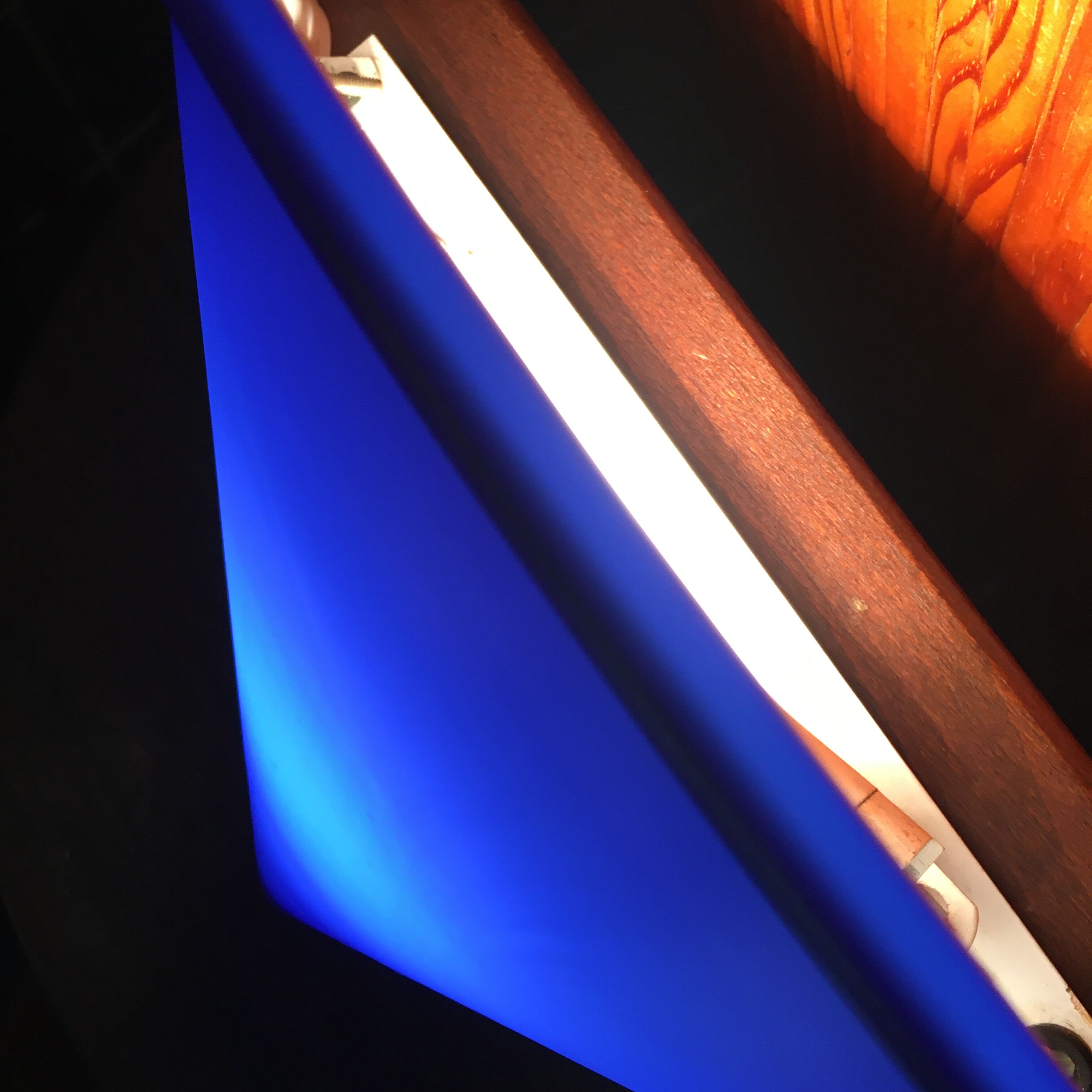 Wall lamps - indigo blue - publisher Domec - 1980s