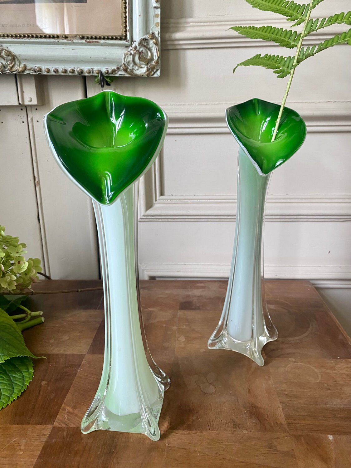 Paire de vases style Murano années 60