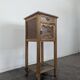 Art Nouveau bedside table with a griotte marble top.