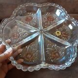 Crystal dish with compartments