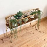Rattan standing planter