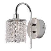 Swan neck crystal wall light