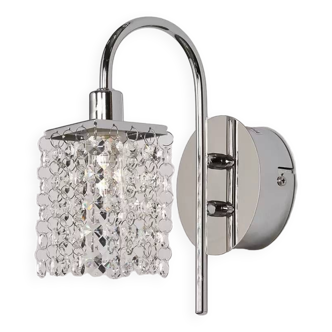 Swan neck crystal wall light