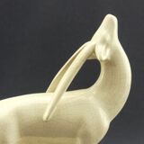 Onnaing, paire de serre-livres antilopes en craquelé Art Déco