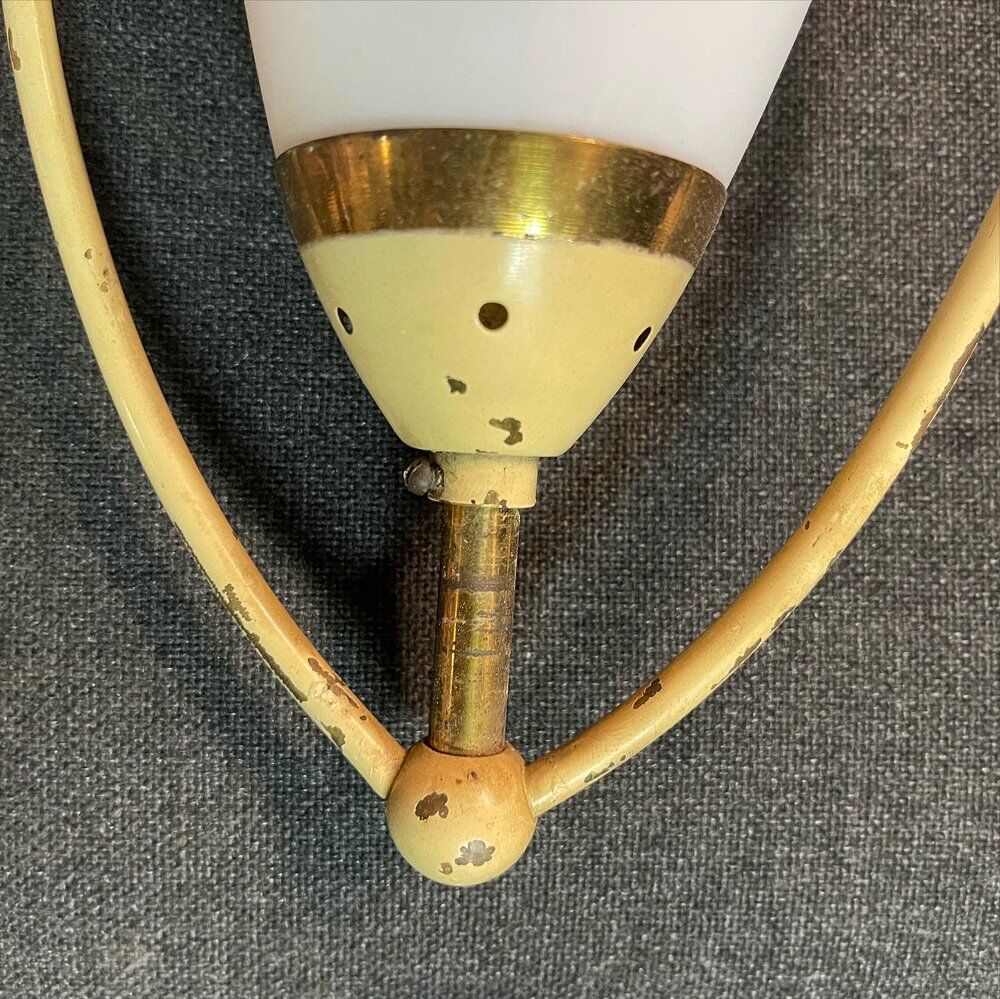 Italian opaline glass sconces