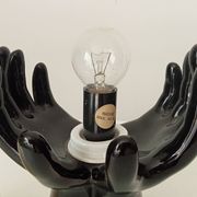 Vintage Italian ceramic and opaline lamp from the 80s