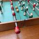 Old foldable table football, 1950s.