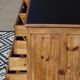 Restored antique pine desk, 9 drawers