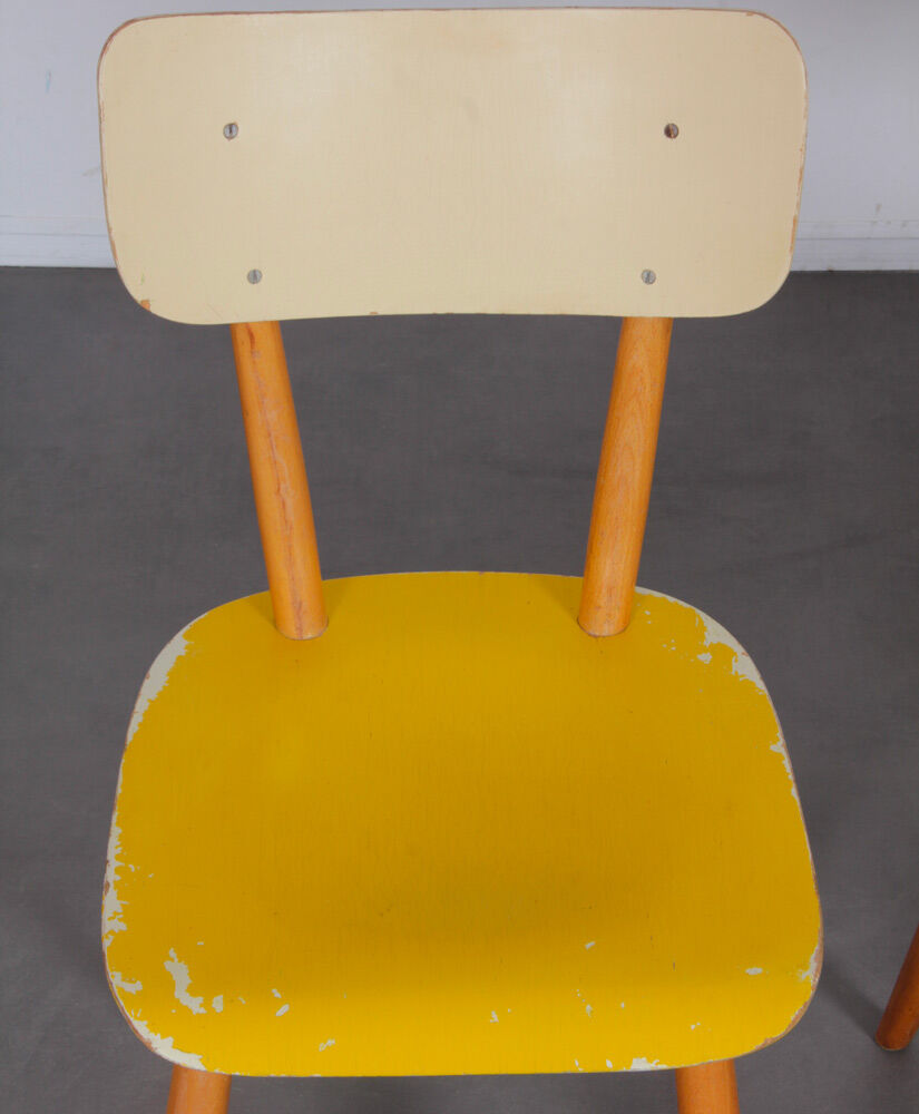 Suite of 3 chairs produced by Ton in the 1960s