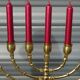 Golden brass chandelier from Israel