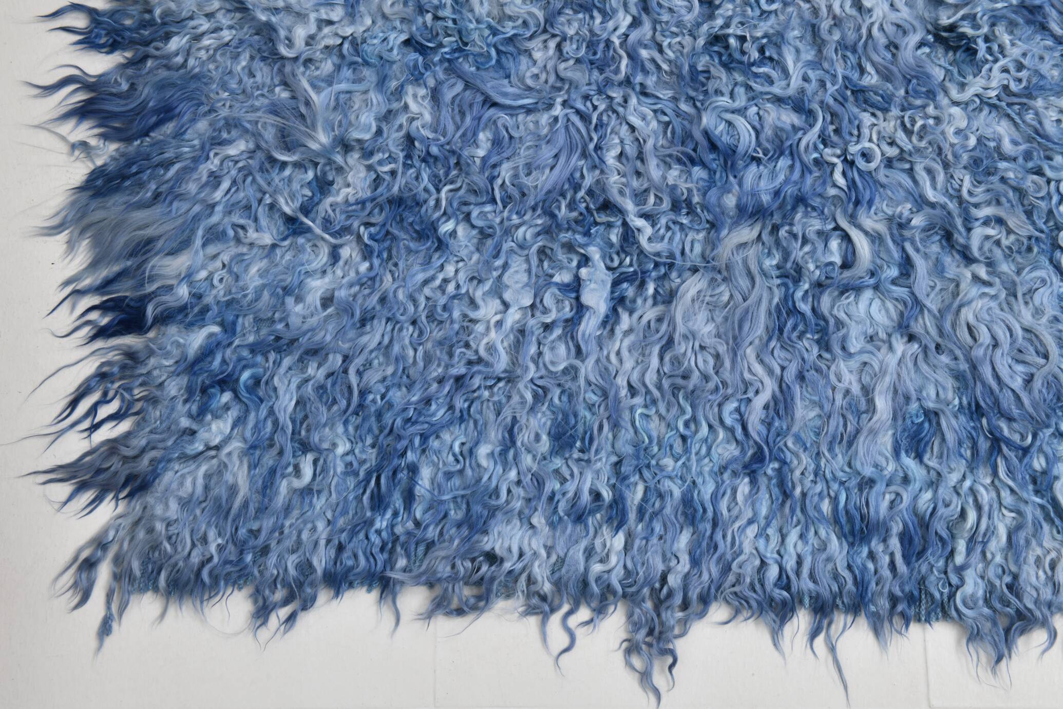 3x9 Blue %100 Wool Kilim Runner Rug, 98x282Cm