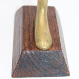sculpture en bronze brutaliste moderniste