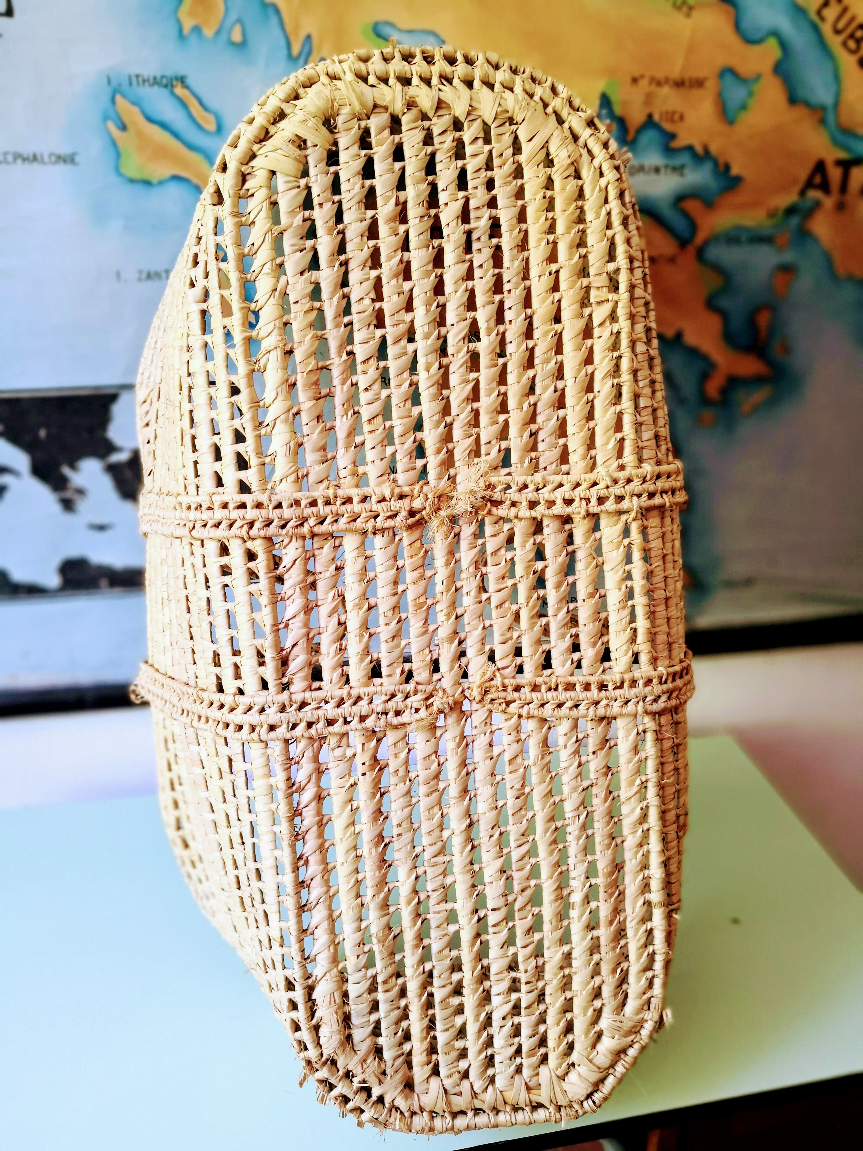 Vintage braided Wicker bassinet