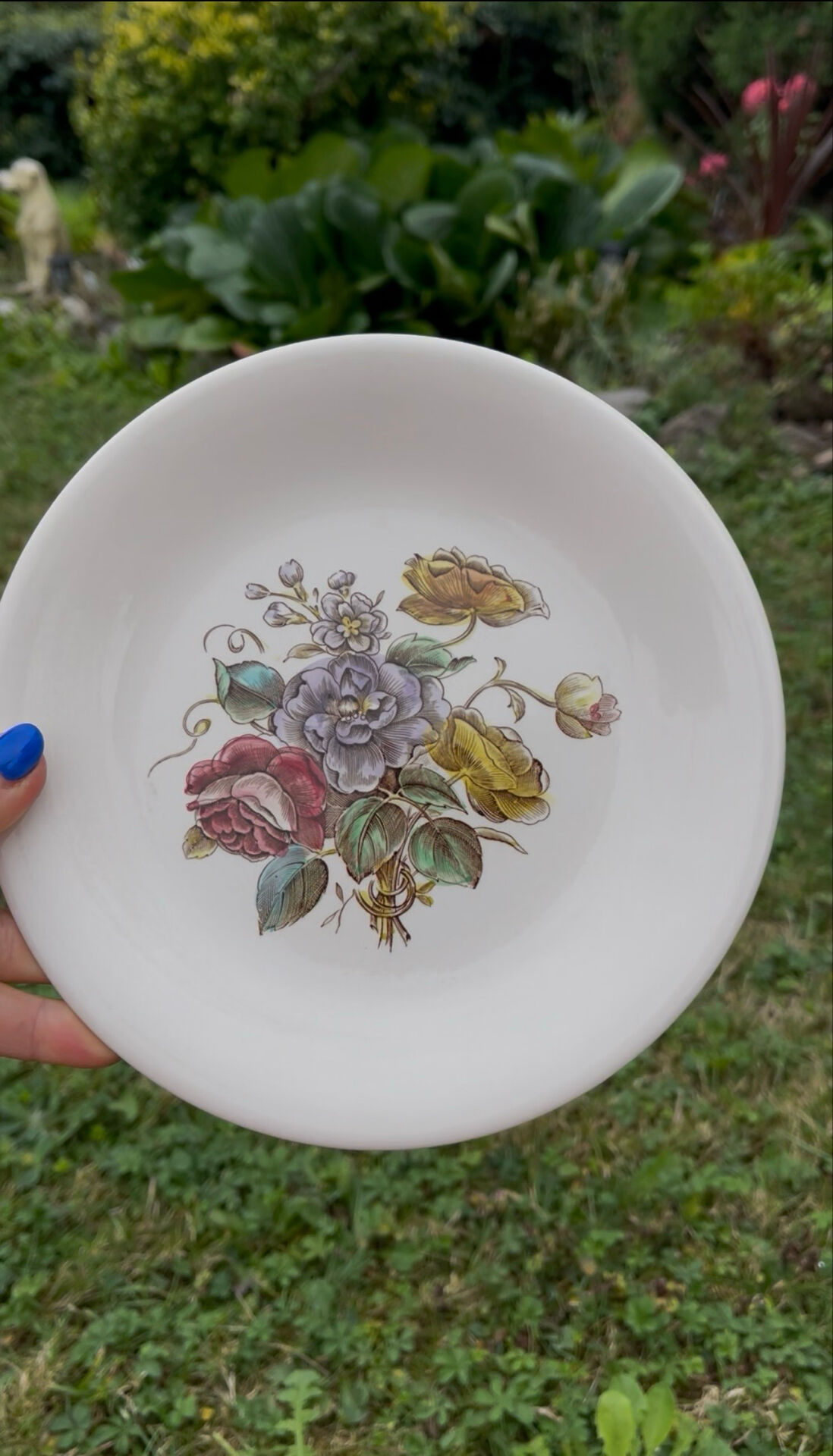 4 vintage plates Villeroy & Boch Mettlach – Bouquet – flowers – Ø 19
