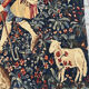 Vintage tapestry hand-screen printed in France