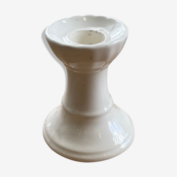 Vintage white ceramic candlestick