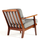 Vintage retro lounge chair in Danish teak wool