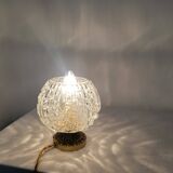 Art Deco bronze and glass lamp