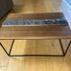 Walnut straw coffee table