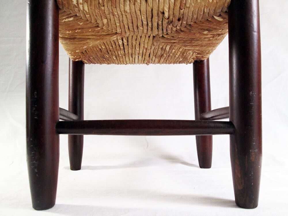 Children's chair in wood and straw