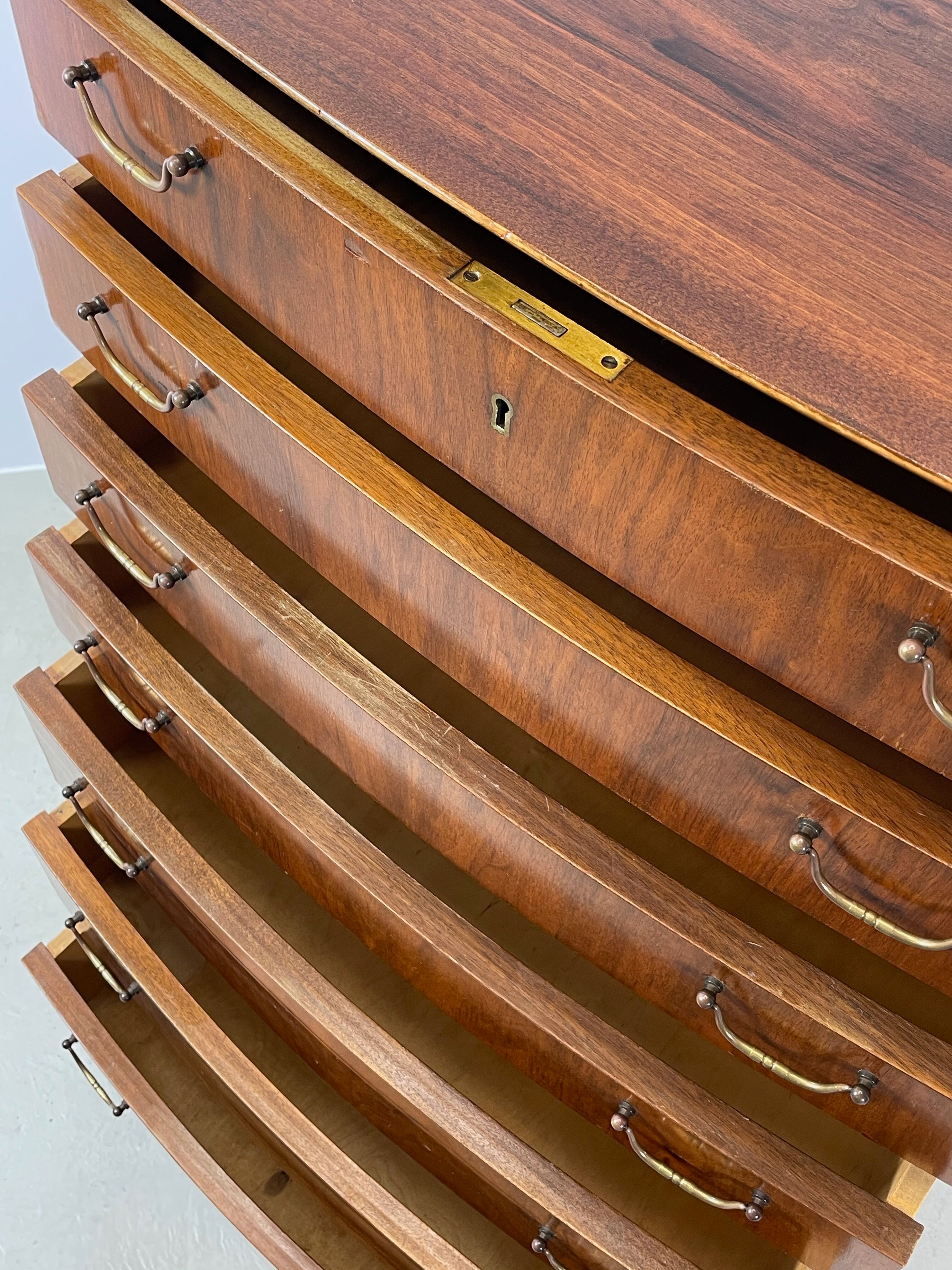 Danish tallboy chest of drawers Kvalitet mobelfabrik brdr. 1940s