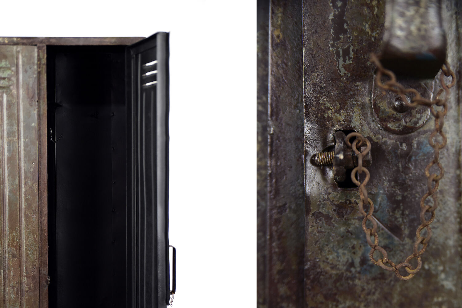 Vintage Industrial Metal Factory Cabinet, 1950s