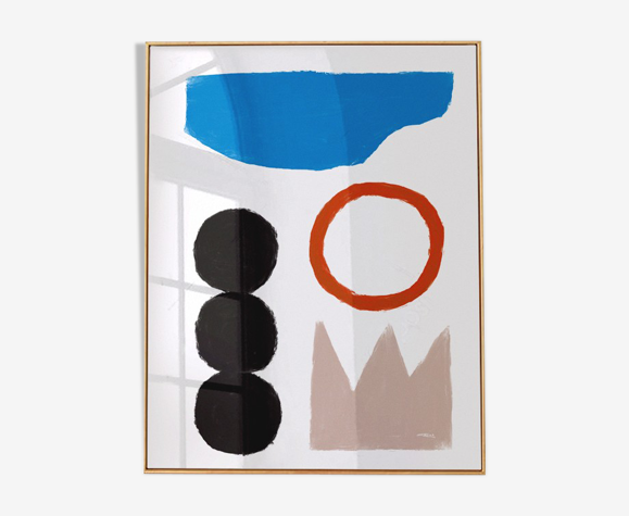 Affiche murale formes abstraites colorées 50cm*70cm