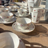 Frélon Frères porcelain service - 12 cups + coffee pot + milk jug F