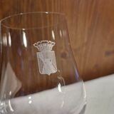 8 Rare Crystal Wine Glasses from the 2020s/30s - Vins Camp Romain Logo