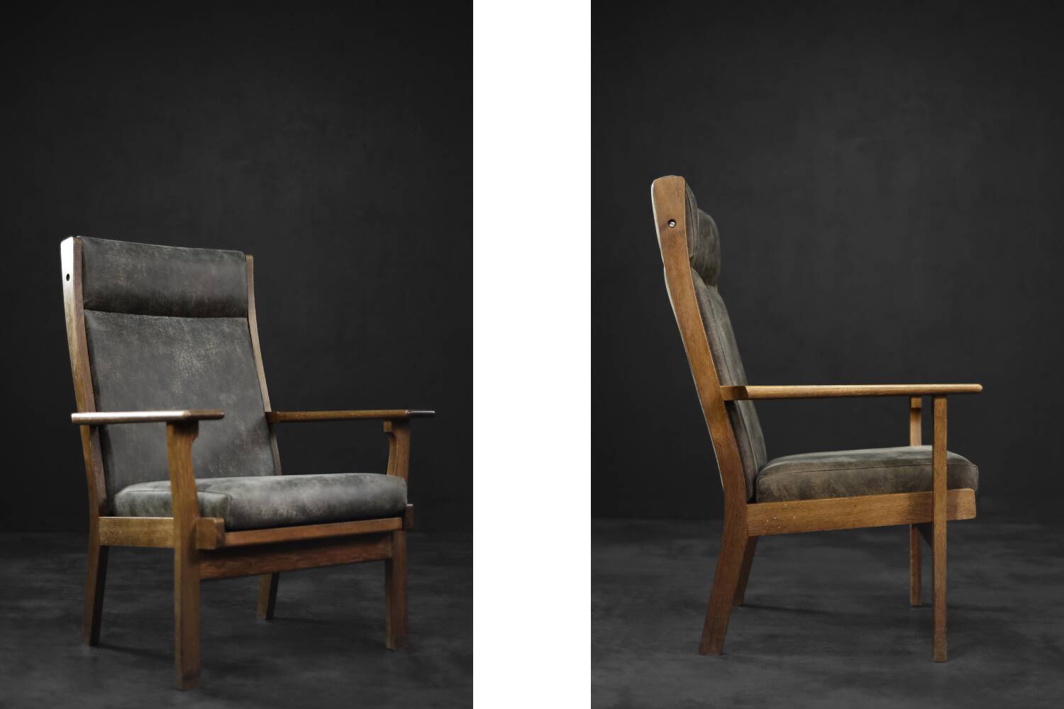 Rare Vintage Mid-Century Danish Modern Armchair Model GE 181 A from Getama