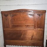 Art Deco walnut headboard