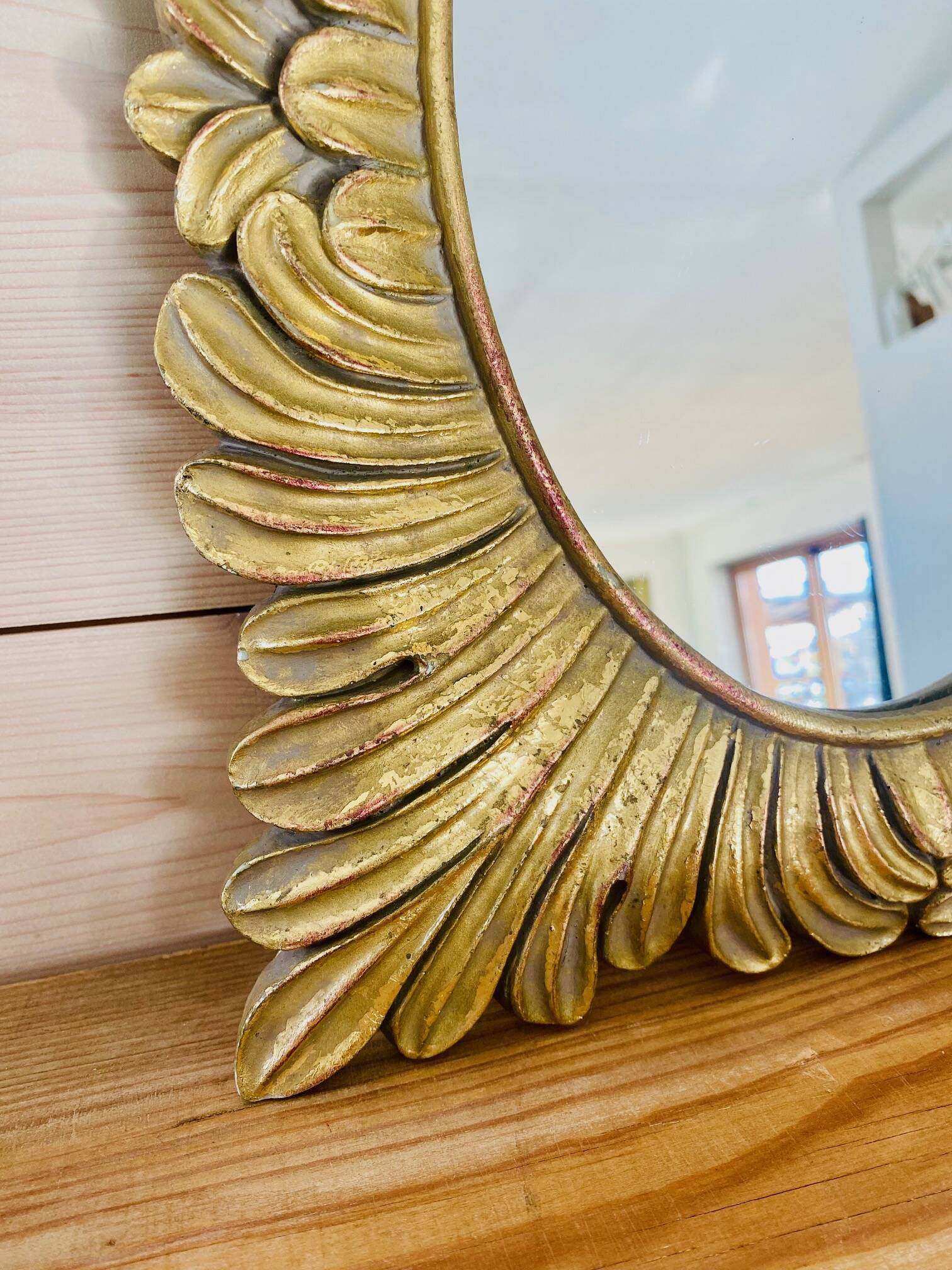 Vintage rectangle sun mirror