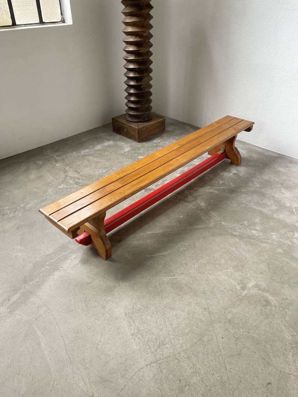 Scandinavian oak bench