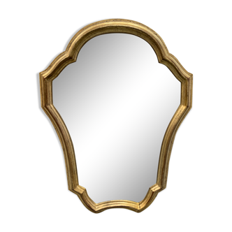 Miroir ancien en bois doré - 37x26cm