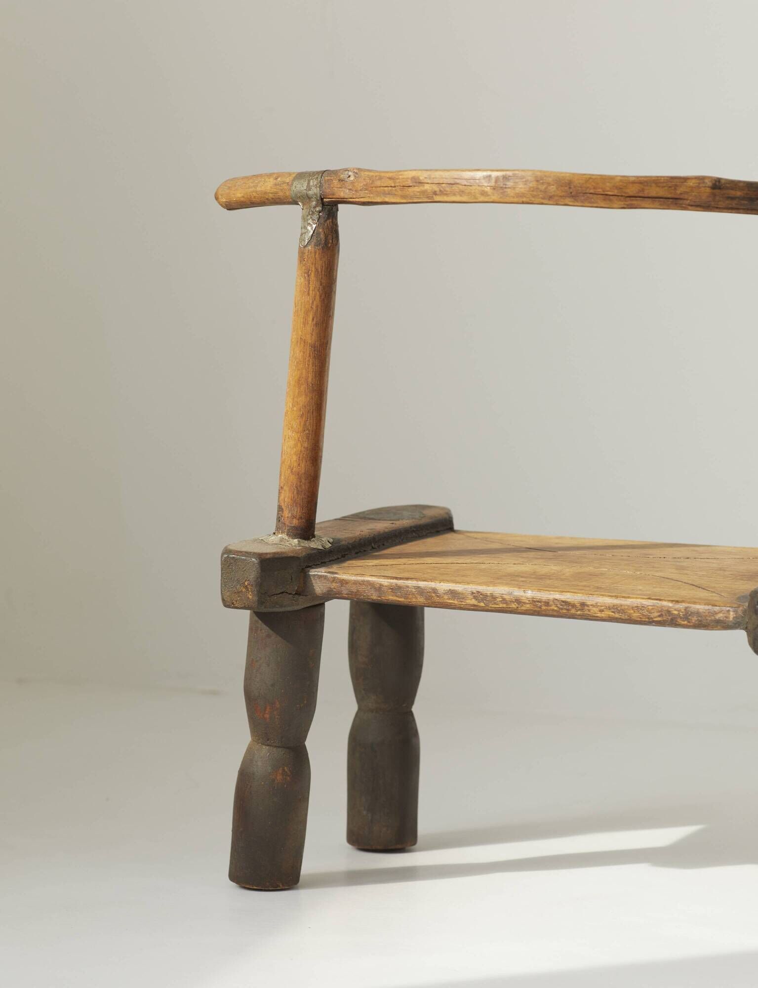 Small vintage wooden Baoulé chair (West Africa) Circa 1960