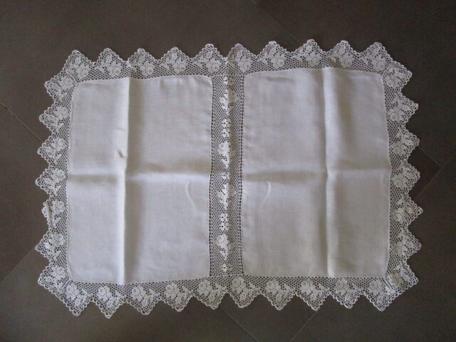 Antique embroidered centerpiece 90 cm x 64 cm