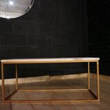 Living room marble metal coffee table