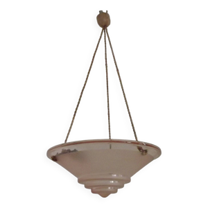 Lampe vintage en verre - rose