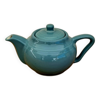 Théière en céramique bleue 60's