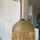 Abat jour style art deco patte de verre et pampilles