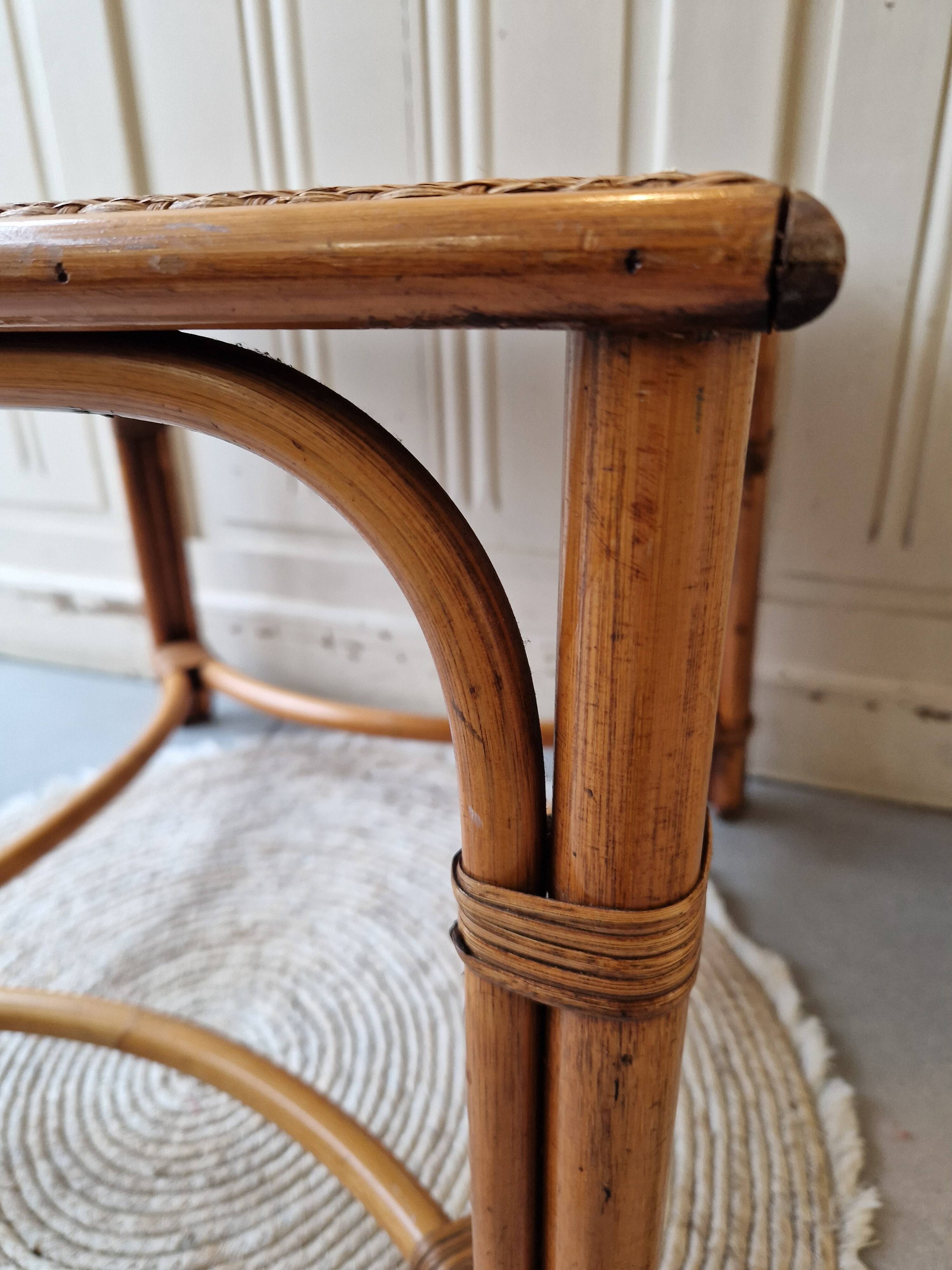 Rattan coffee table