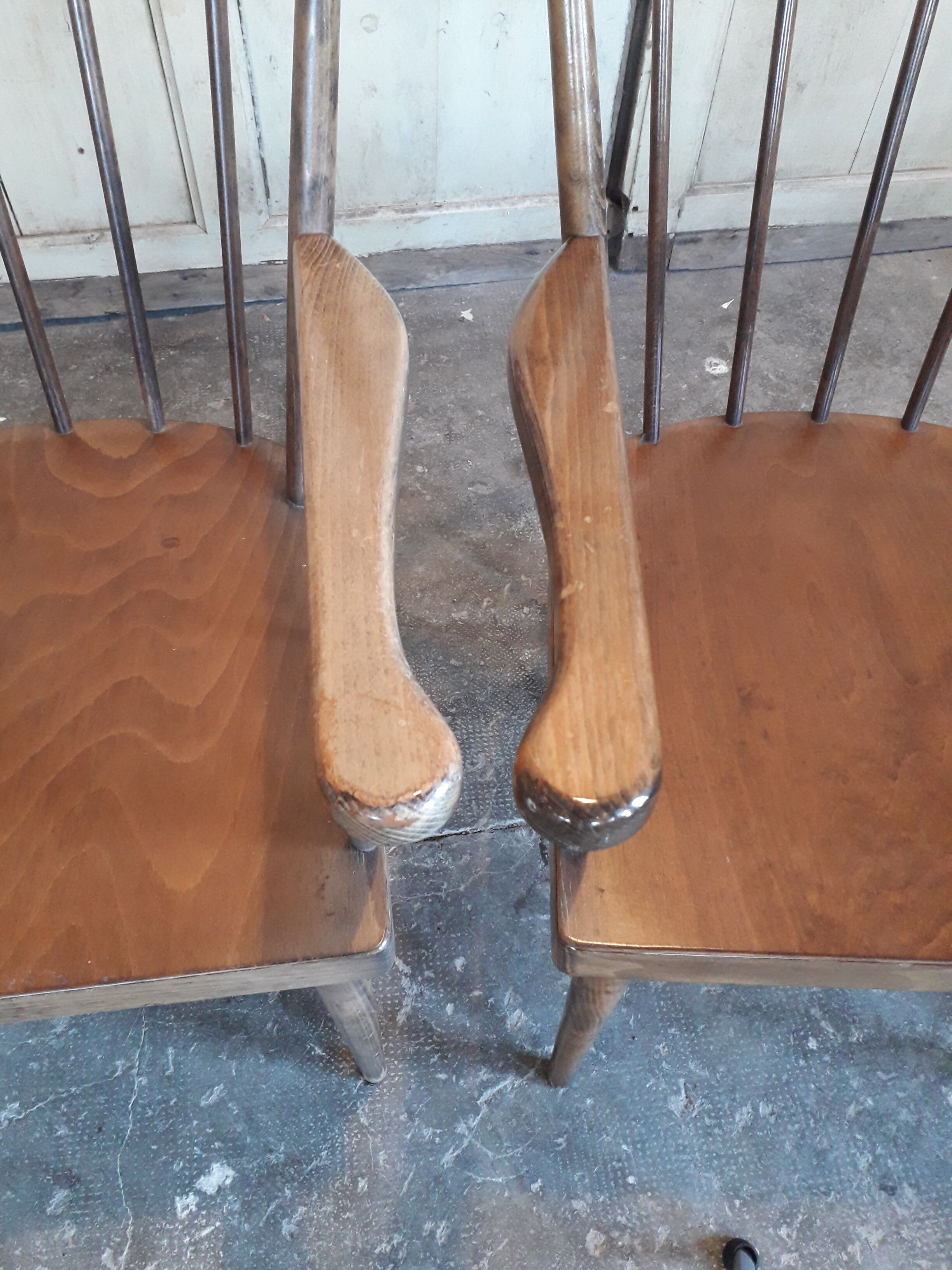 Pair of armcchairs fan Baumann