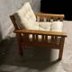Fauteuil Suède pin rétro 1970
